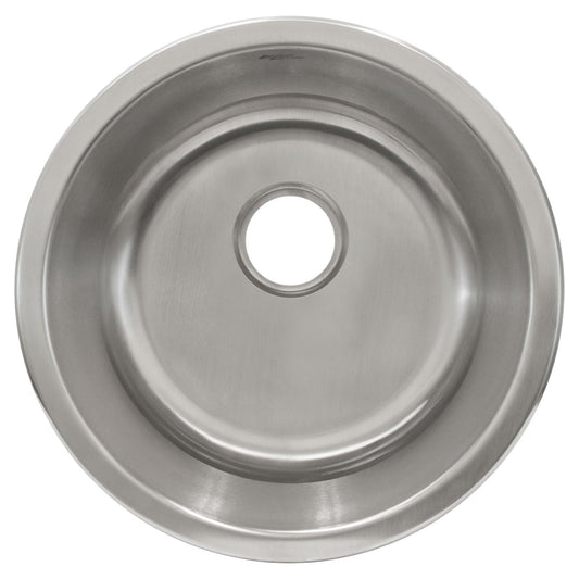18 in Top/Undermount Round Single Bowl Stainless Steel Kitchen Sink Bar or Prep L101 - Sinks