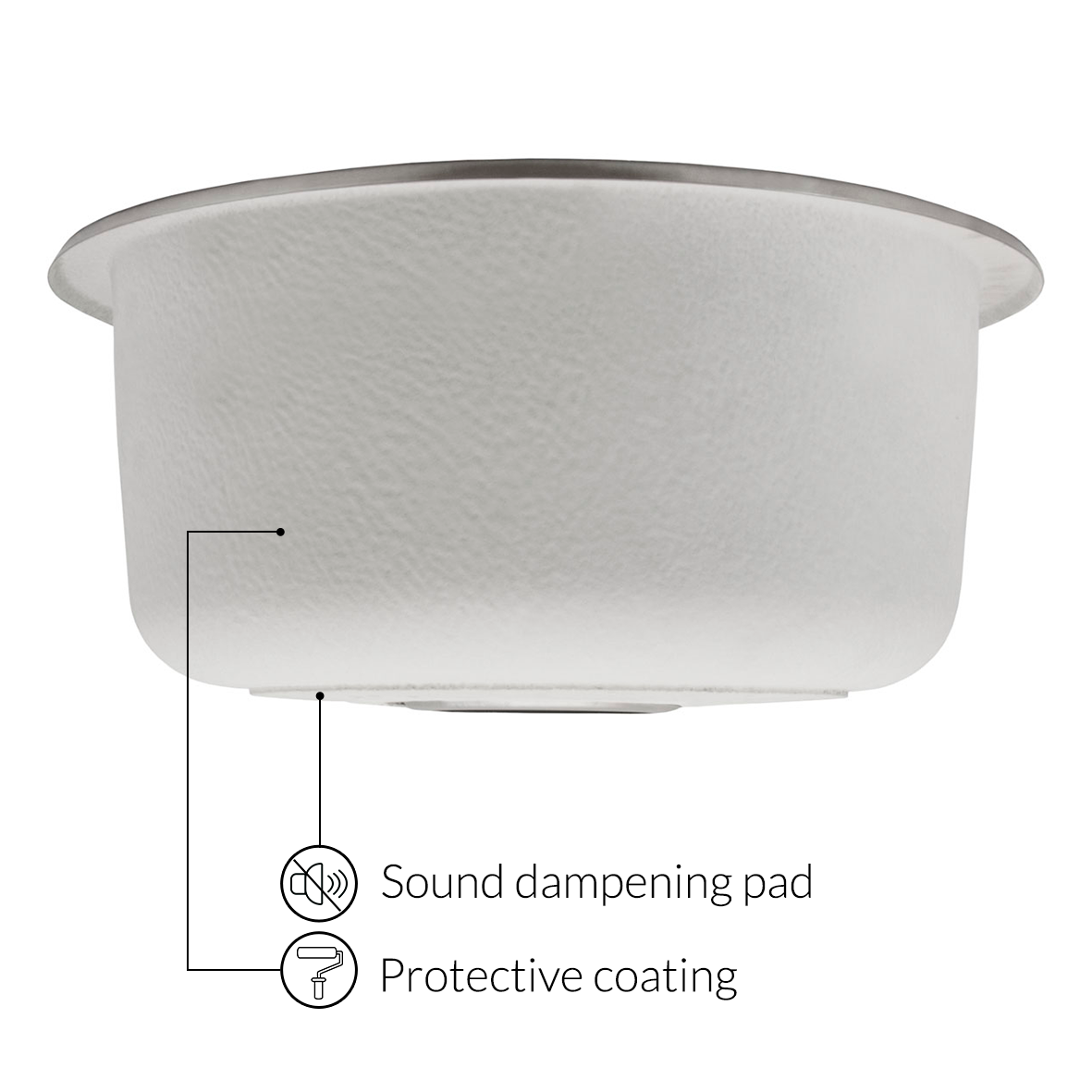 18 in Top/Undermount Round Single Bowl Stainless Steel Kitchen Sink Bar or Prep L101 - Sinks