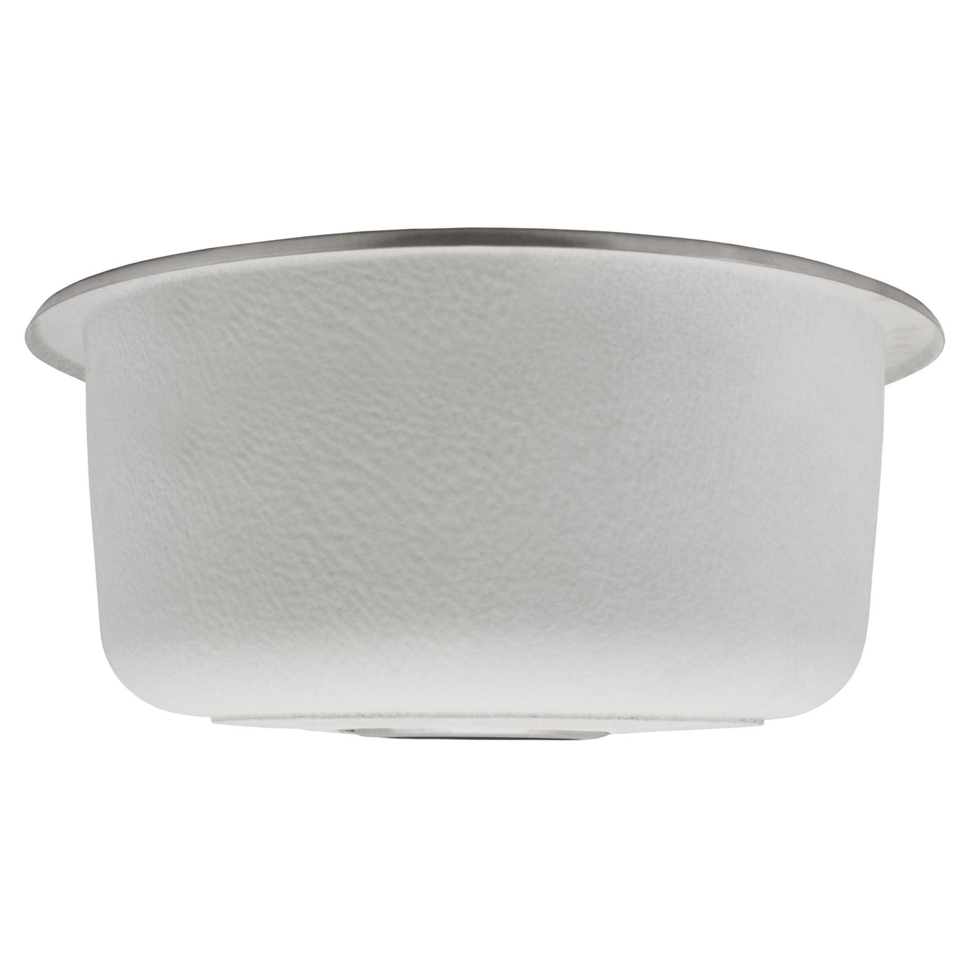 18 in Top/Undermount Round Single Bowl Stainless Steel Kitchen Sink Bar or Prep L101 - Sinks