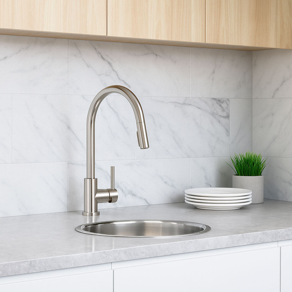 18 in Top/Undermount Round Single Bowl Stainless Steel Kitchen Sink Bar or Prep L101 - Sinks