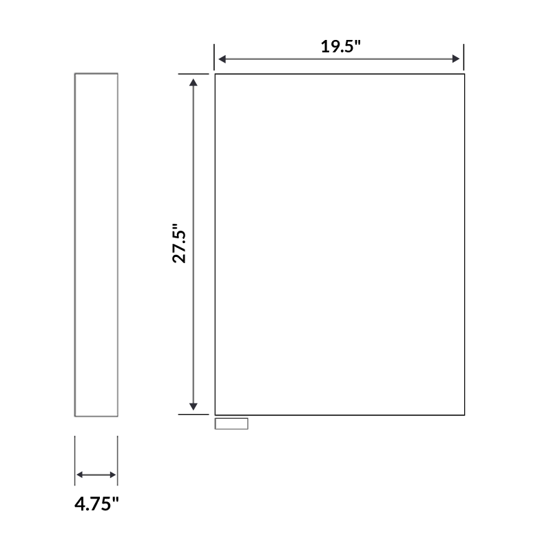 19 1/2 W x 27 1/2 H Mirrored Medicine Cabinet LMC2-20 - Mirrors