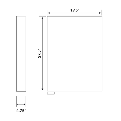 19 1/2 W x 27 1/2 H Mirrored Medicine Cabinet LMC2-20 - Mirrors
