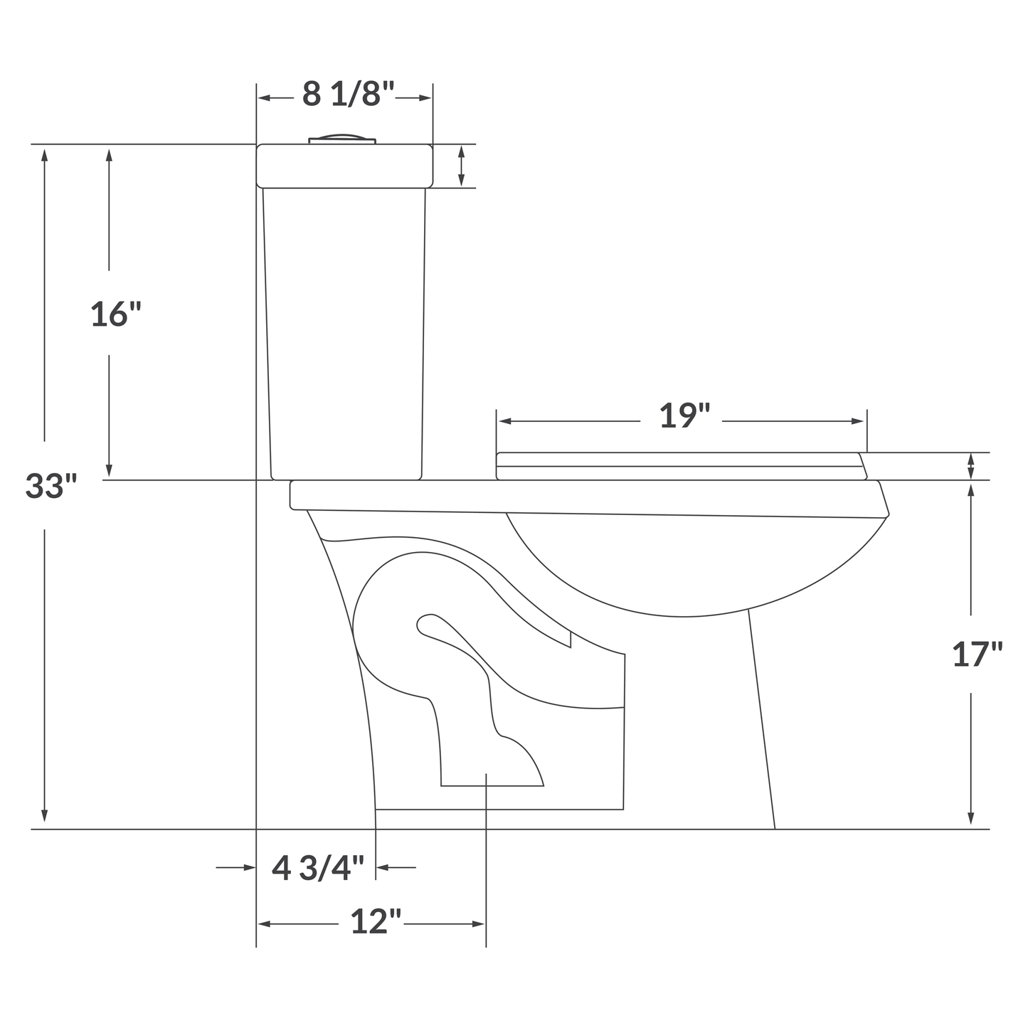 Dual Flush Elongated Two Piece Ceramic LT1D Toilet.