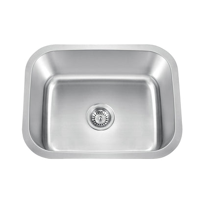 23 in Undermount 18-Gauge Durable Stainless Steel Single Bowl Kitchen Sink L108 - Sinks
