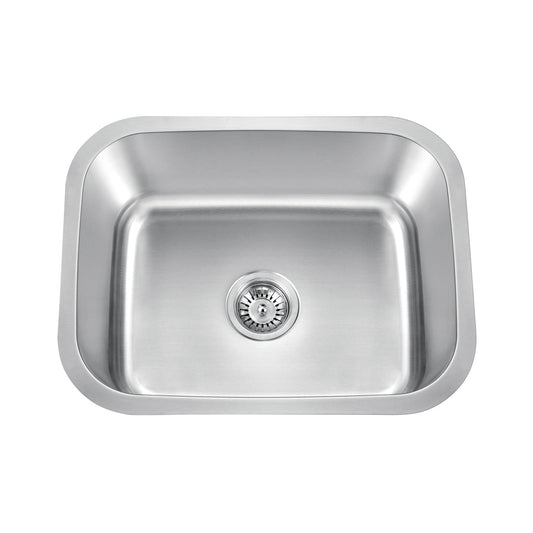 23 in Undermount 18-Gauge Durable Stainless Steel Single Bowl Kitchen Sink L108 - Sinks