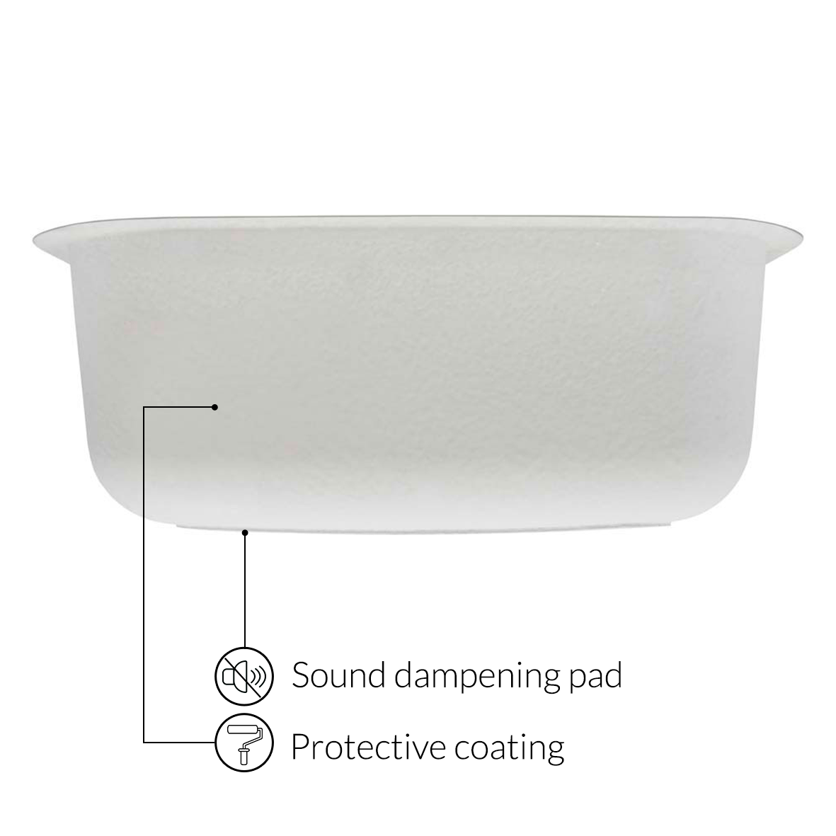 23 in Undermount 18-Gauge Durable Stainless Steel Single Bowl Kitchen Sink L108 - Sinks