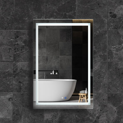 23 W x 32 H Super White Front LED Frameless Mirror with Defogger - Mirrors