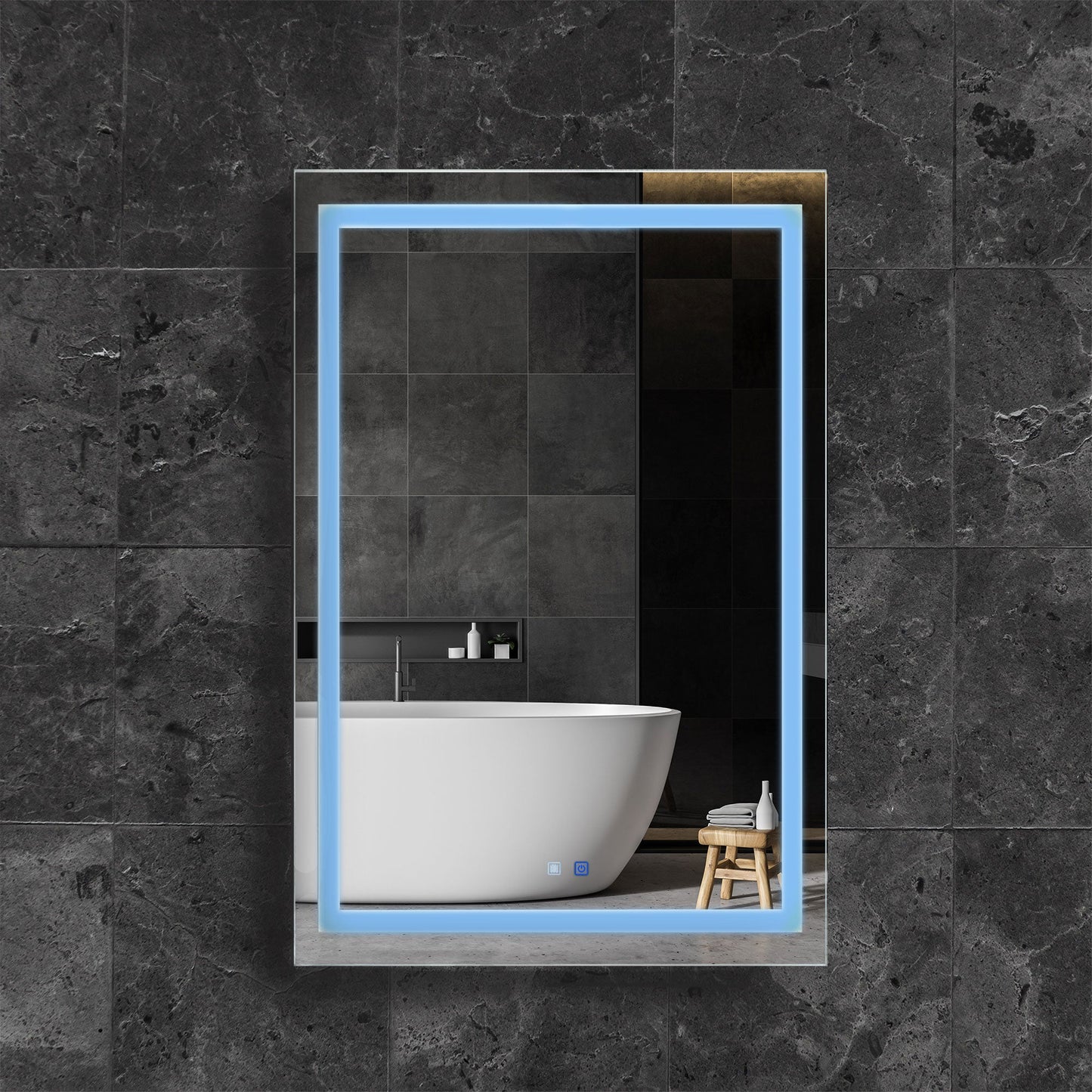 23 W x 32 H Super White Front LED Frameless Mirror with Defogger - Mirrors