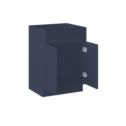 24 in. W x 34.5 in. H x 21 in. D Vanity Sink Base Cabinet VSB2421345 Danbury Blue LessCare - Bathroom Vanities