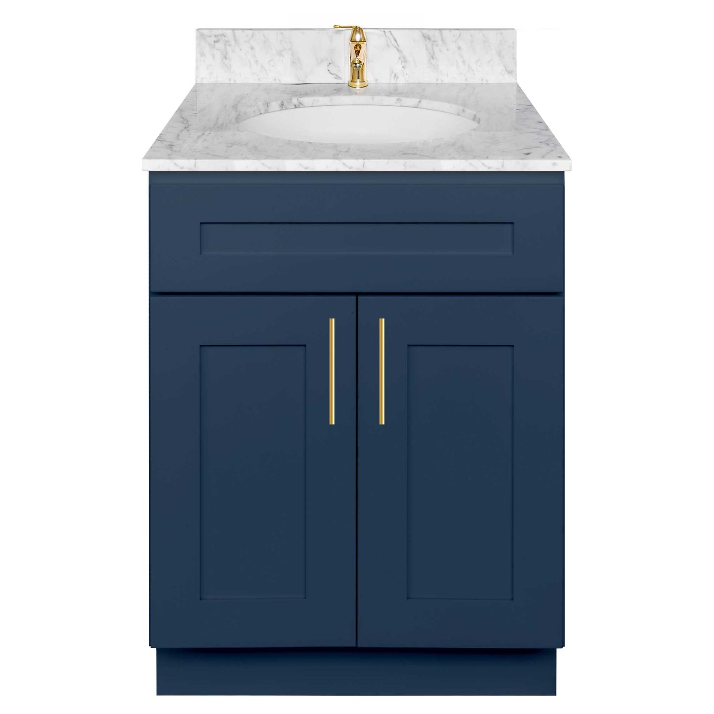 24 in. W x 34.5 in. H x 21 in. D Vanity Sink Base Cabinet VSB2421345 Danbury Blue LessCare - Bathroom Vanities