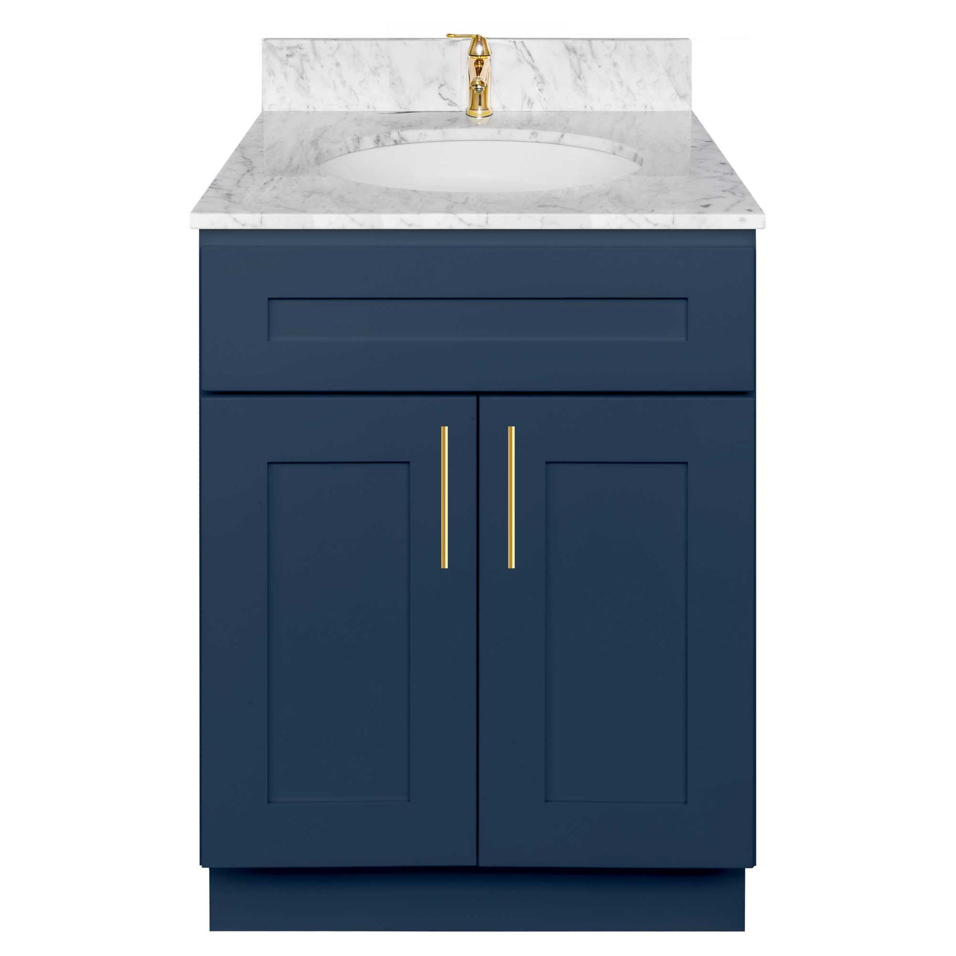 24 in. W x 34.5 in. H x 21 in. D Vanity Sink Base Cabinet VSB2421345 Danbury Blue LessCare - Bathroom Vanities