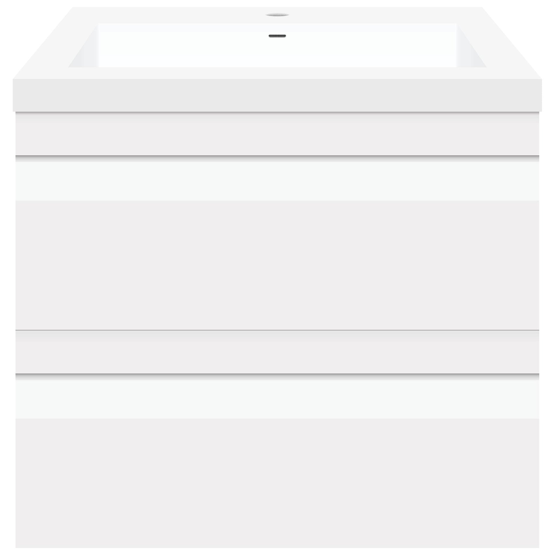 24’’ W Wall-Mount Modern White Vanity LV8W-24W with Square Sink Top - Bathroom Vanities