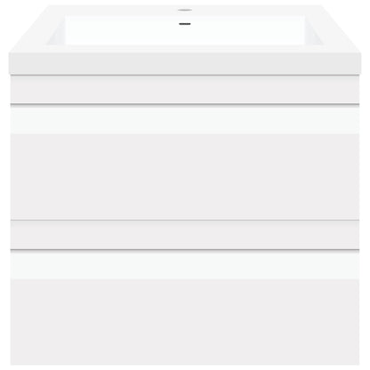 24’’ W Wall-Mount Modern White Vanity LV8W-24W with Square Sink Top - Bathroom Vanities