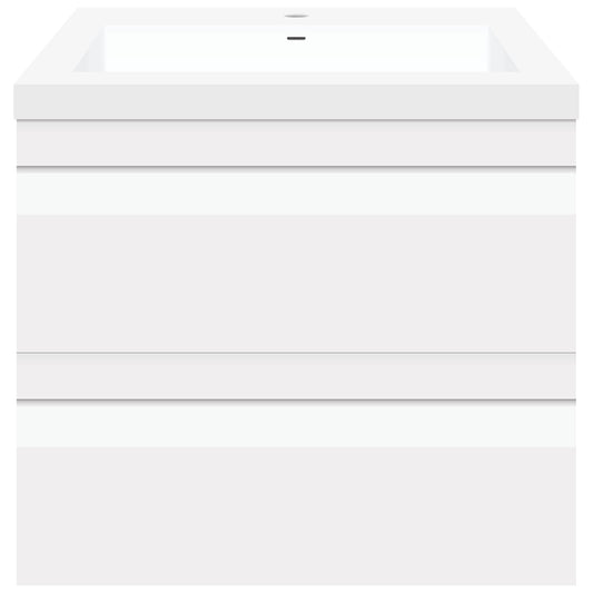 24’’ W Wall-Mount Modern White Vanity LV8W-24W with Square Sink Top - Bathroom Vanities