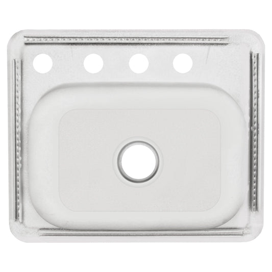 25 in. Drop-in Single Bowl 20-Gauge Durable Satin Stainless Steel Kitchen Sink LT64 - Sinks