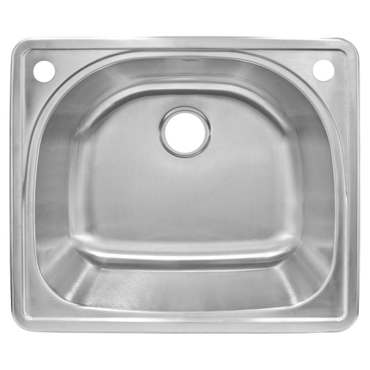 25 in. Drop-in Single Bowl 20-Gauge Durable Satin Stainless Steel Kitchen Sink LT91 - Sinks