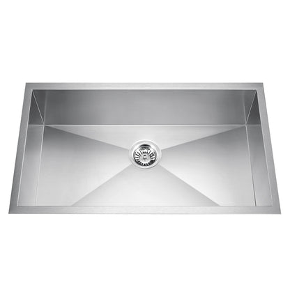 27 in Zero-Radius Undermount Stainless Steel Single Bowl Kitchen Sink LP6 - Sinks