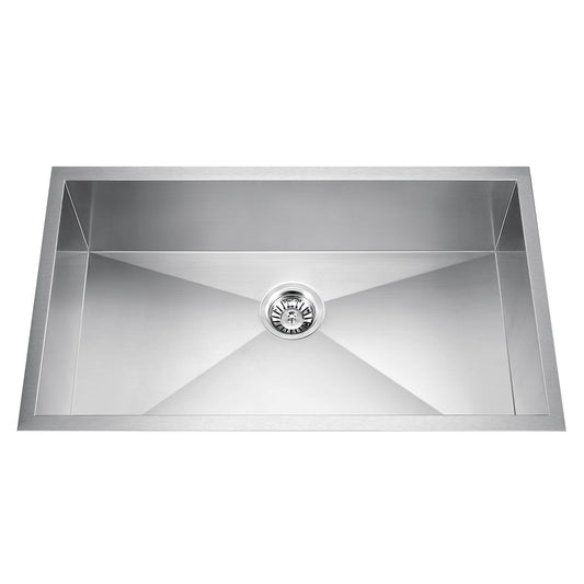 27 in Zero-Radius Undermount Stainless Steel Single Bowl Kitchen Sink LP6 - Sinks