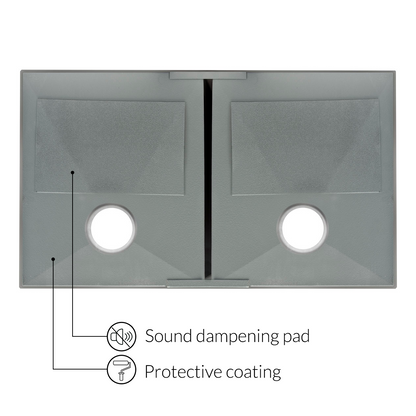 29 in Zero-Radius Undermount Stainless Steel 50/50 Double Bowl Kitchen Sink LP5 - Sinks