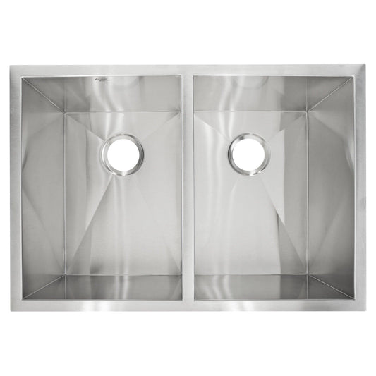 29 in Zero-Radius Undermount Stainless Steel 50/50 Double Bowl Kitchen Sink LP5 - Sinks