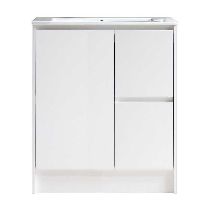 30’’ Freestanding Bathroom Vanity in White Gloss with White Single Sink Top LV19 30W Bathroom Vanities