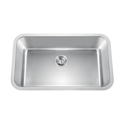 30 in Undermount 18-Gauge Durable Stainless Steel Single Bowl Kitchen Sink L109 - Sinks