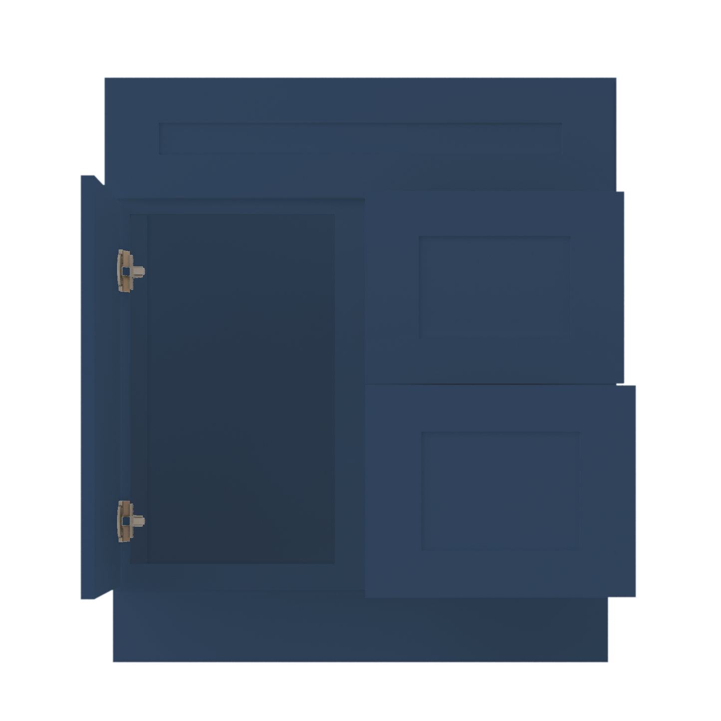 30 in W x 34 1/2 in H x 21 in D Vanity Sink Base Cabinet with Left Drawers Danbury Blue - Bathroom Vanities