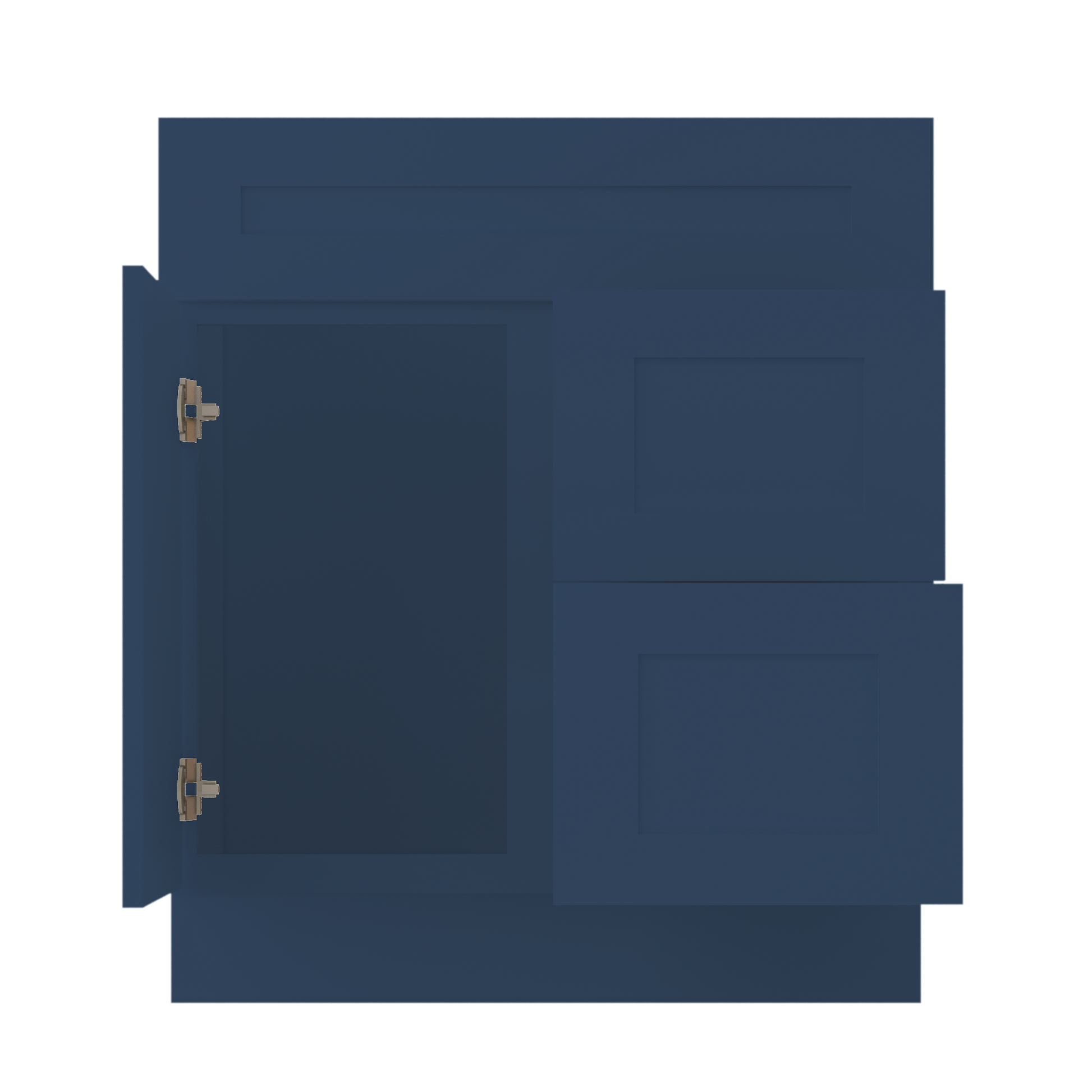 30 in W x 34 1/2 in H x 21 in D Vanity Sink Base Cabinet with Left Drawers Danbury Blue - Bathroom Vanities