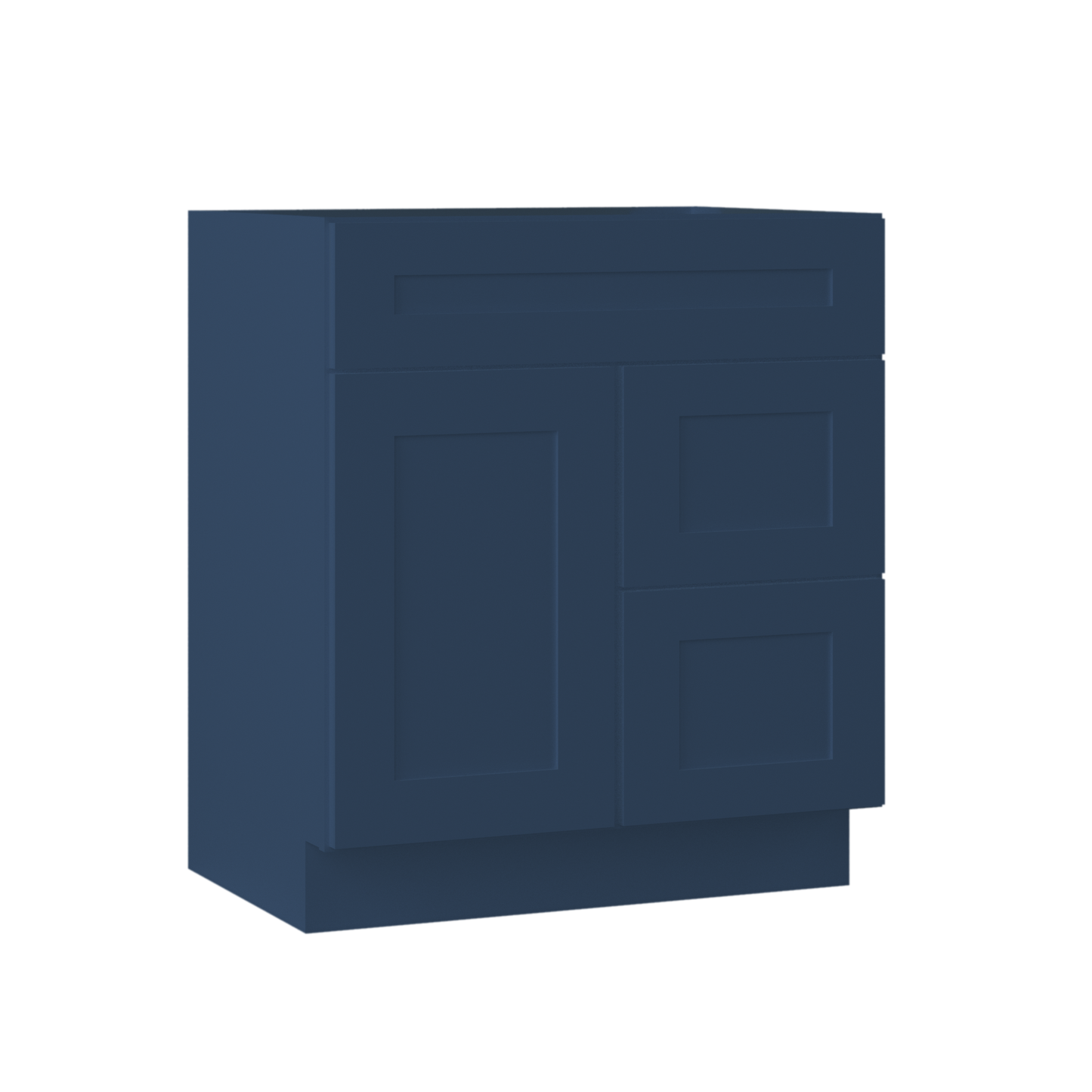 30 in W x 34 1/2 in H x 21 in D Vanity Sink Base Cabinet with Left Drawers Danbury Blue - Bathroom Vanities