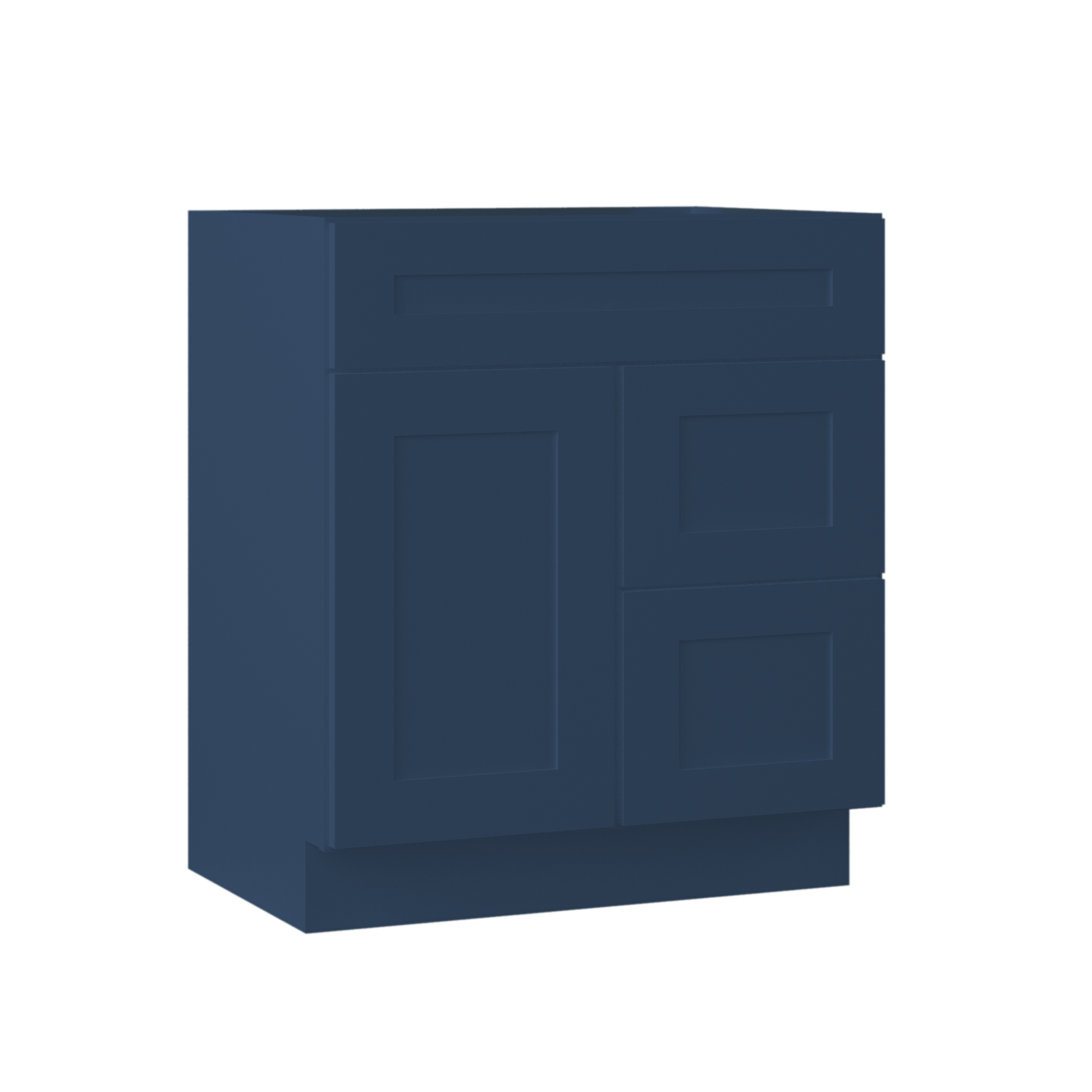 30 in W x 34 1/2 in H x 21 in D Vanity Sink Base Cabinet with Left Drawers Danbury Blue - Bathroom Vanities