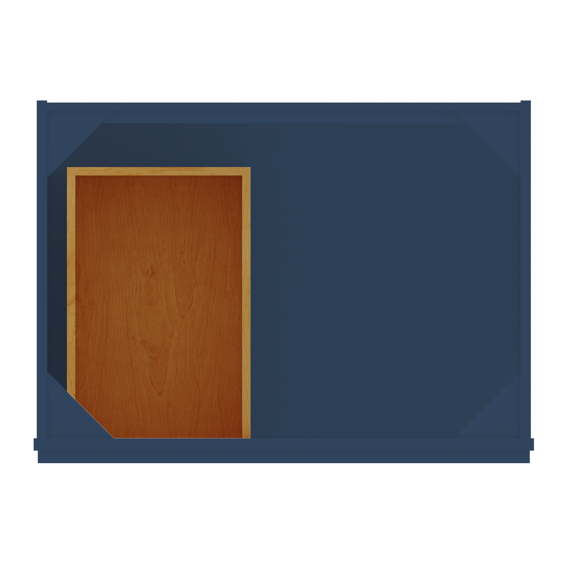 30 in W x 34 1/2 in H x 21 in D Vanity Sink Base Cabinet with Right Drawers Danbury Blue - Bathroom Vanities