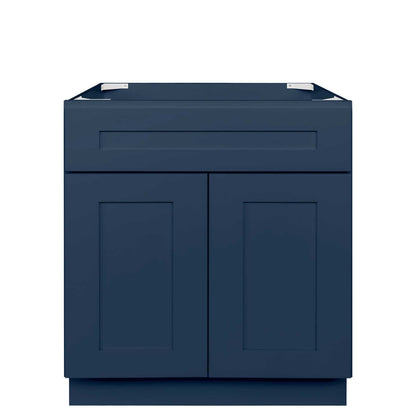 30 in W x 34.5 in. H x 21 in. D Vanity Sink Base Cabinet VSB3021345 Danbury Blue LessCare - Bathroom Vanities