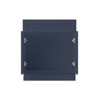 30 in W x 34.5 in. H x 21 in. D Vanity Sink Base Cabinet VSB3021345 Danbury Blue LessCare - Bathroom Vanities