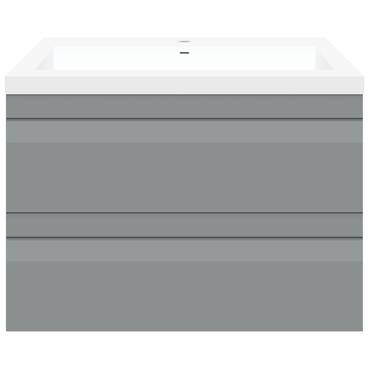 30’’ W Wall-Mount Modern Gray Vanity LV8W-30G with Square Sink Top - Bathroom Vanities