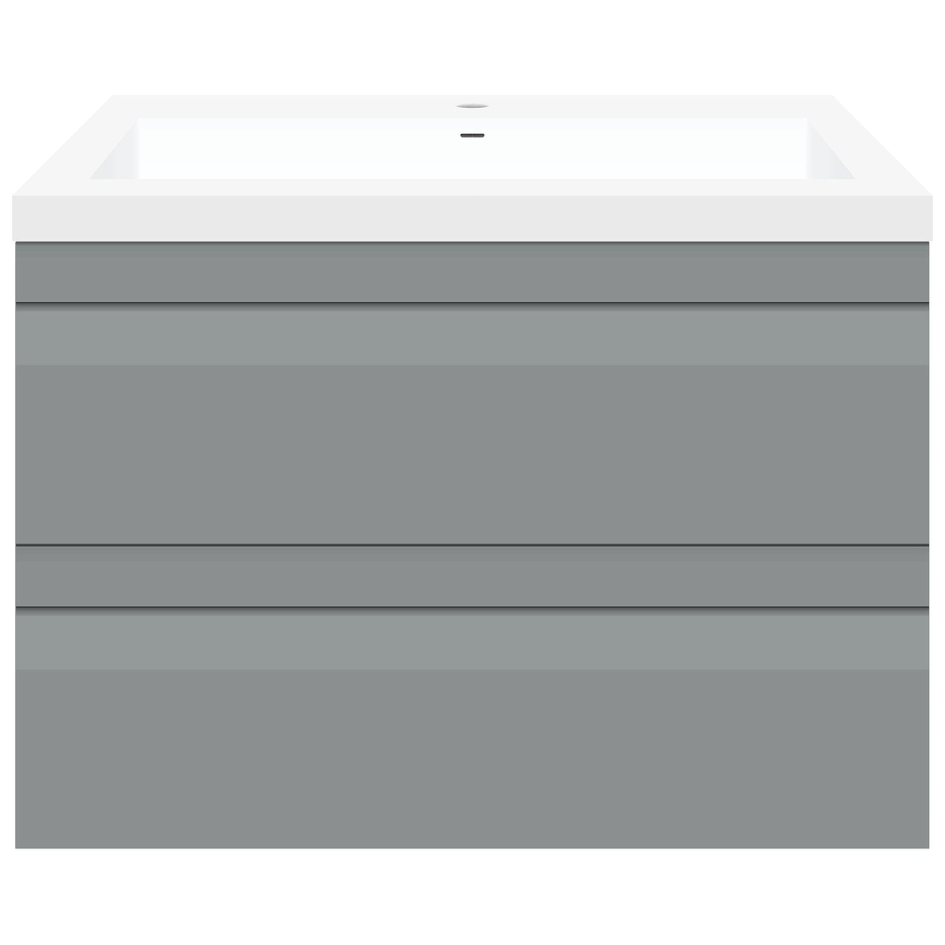 30’’ W Wall-Mount Modern Gray Vanity LV8W-30G with Square Sink Top - Bathroom Vanities