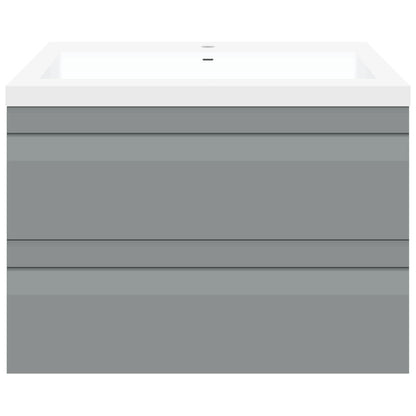 30’’ W Wall-Mount Modern Gray Vanity LV8W-30G with Square Sink Top - Bathroom Vanities