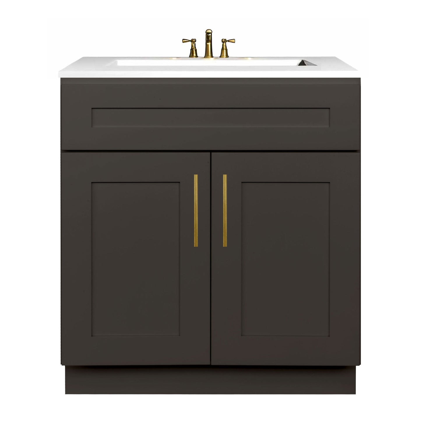 30 W x 21 D x 34.5 H Vanity Sink Base Cabinet Avalon Charcoal Bathroom Vanities