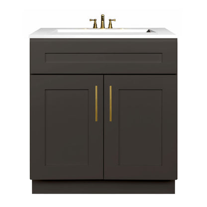 30 W x 21 D x 34.5 H Vanity Sink Base Cabinet Avalon Charcoal Bathroom Vanities