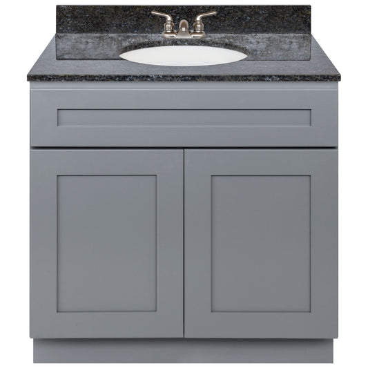 30 W x 21 D x 34.5 H Vanity Sink Base Cabinet - Colonial Gray - Bathroom Vanities