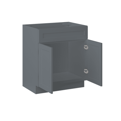 30 W x 21 D x 34.5 H Vanity Sink Base Cabinet - Colonial Gray - Bathroom Vanities