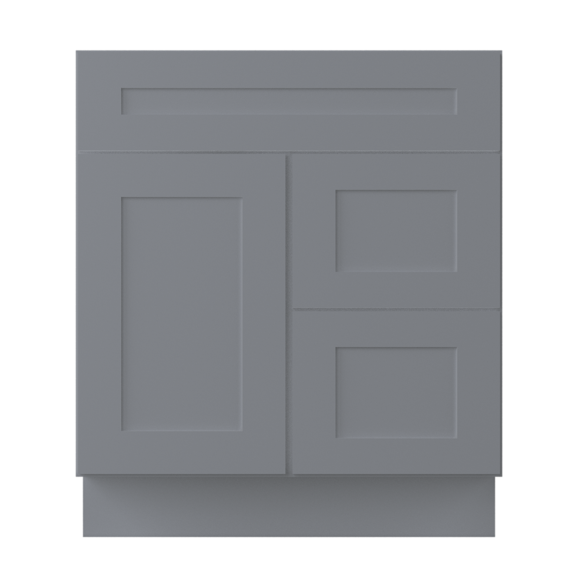 30 W x 21 D x 34.5 H Vanity Sink Base Cabinet with Left Drawers - Colonial Gray - Bathroom Vanities