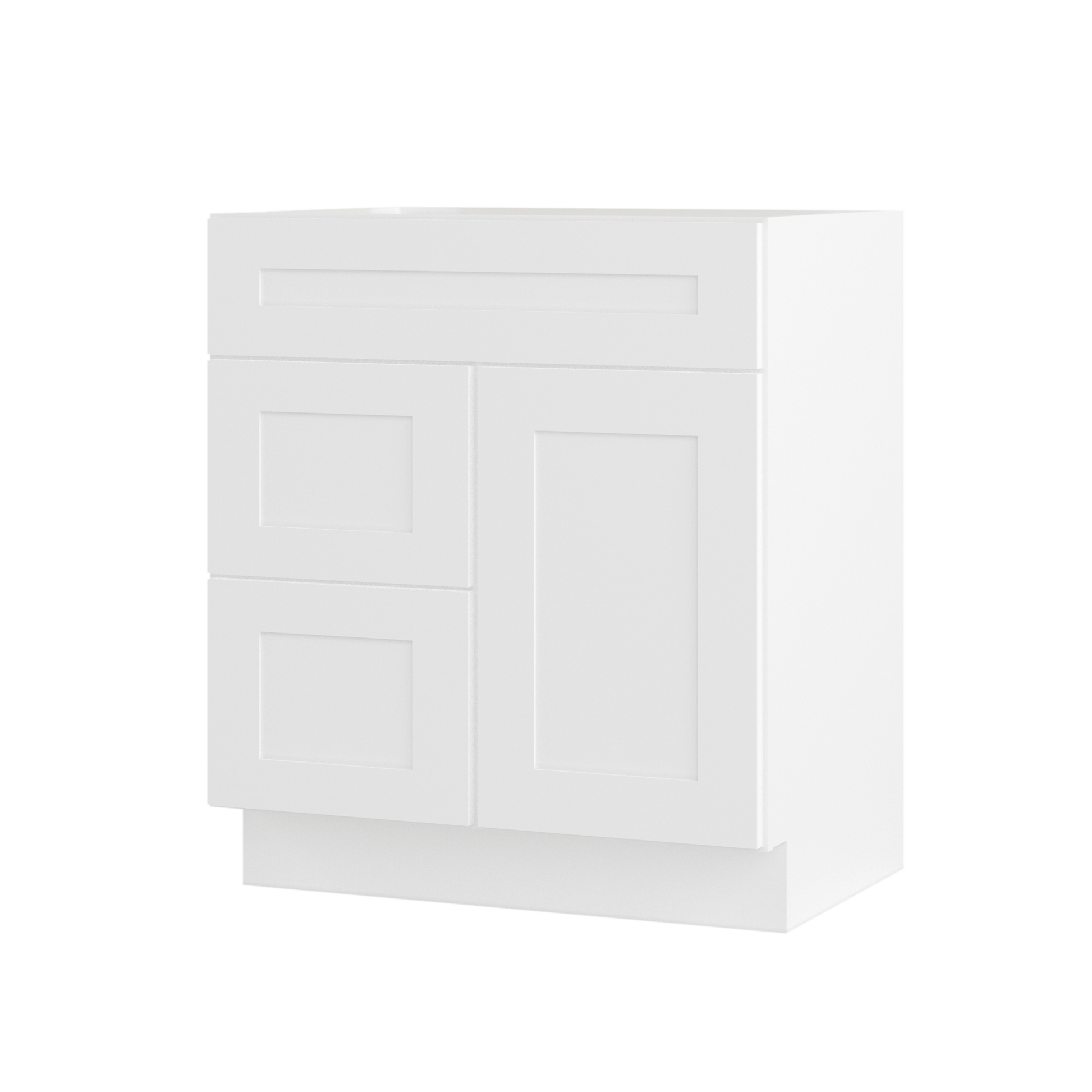 30 W x 21 D x 34.5 H Vanity Sink Base Cabinet with Left Drawers - Alpina White - Bathroom Vanities