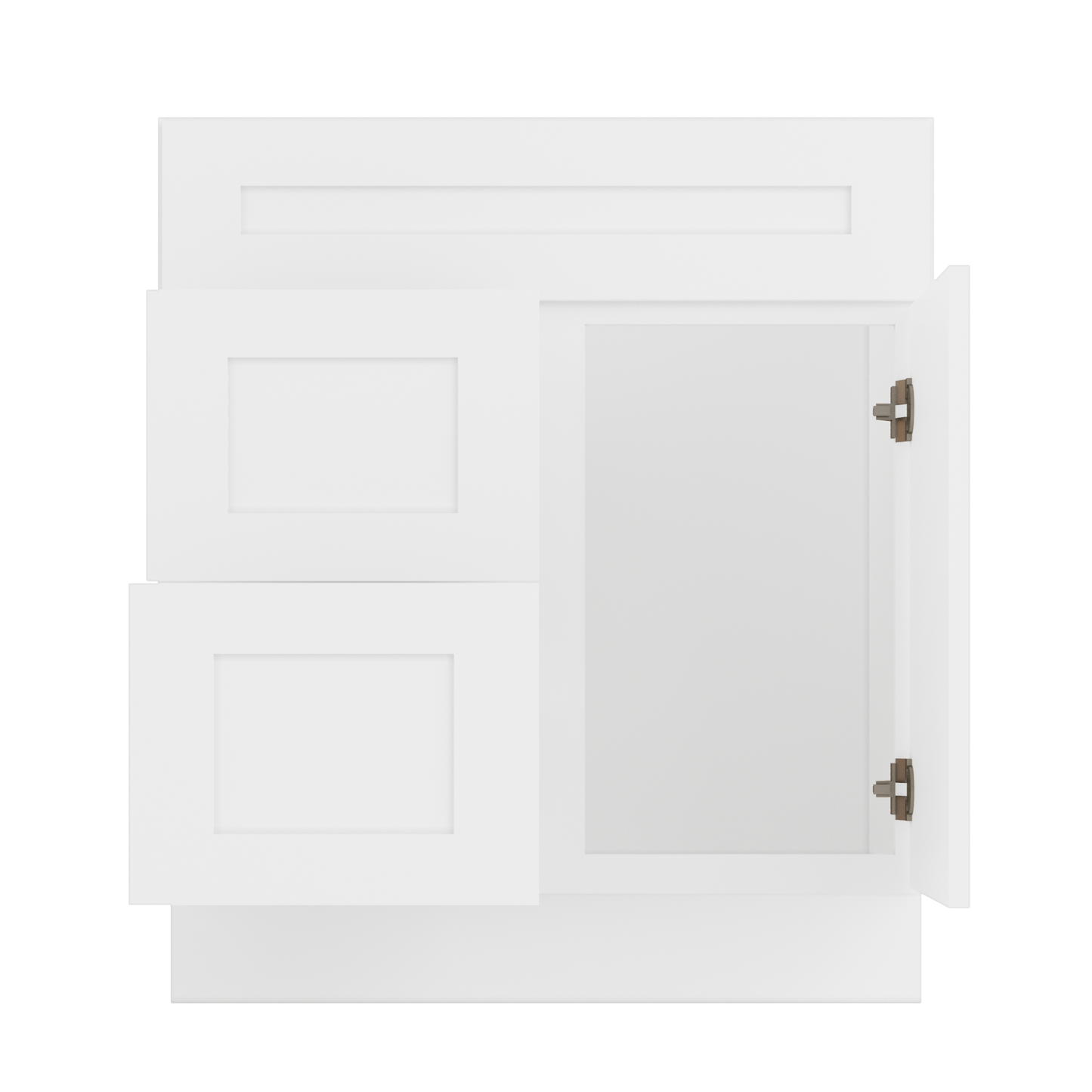 30 W x 21 D x 34.5 H Vanity Sink Base Cabinet with Left Drawers - Alpina White - Bathroom Vanities