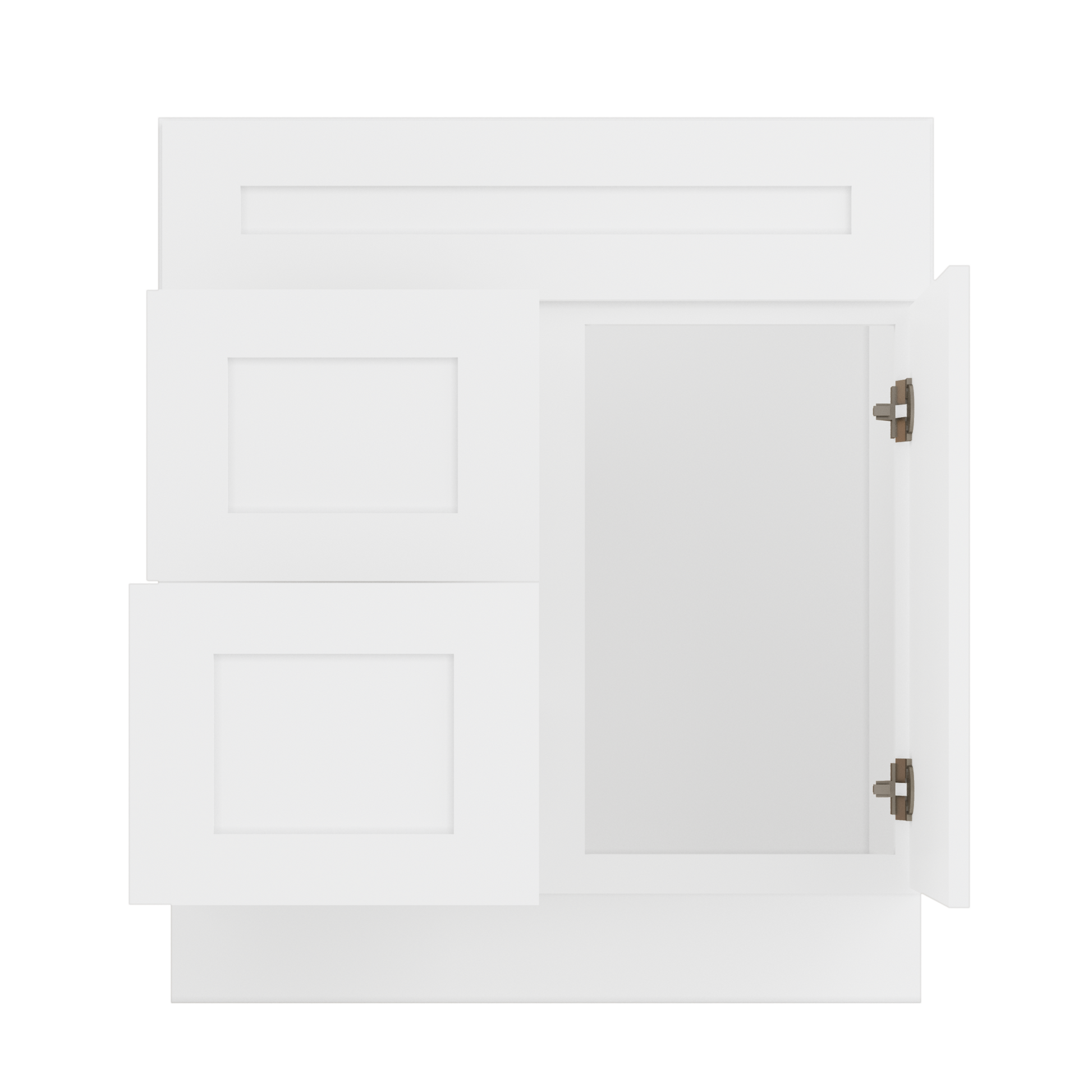 30 W x 21 D x 34.5 H Vanity Sink Base Cabinet with Left Drawers - Alpina White - Bathroom Vanities