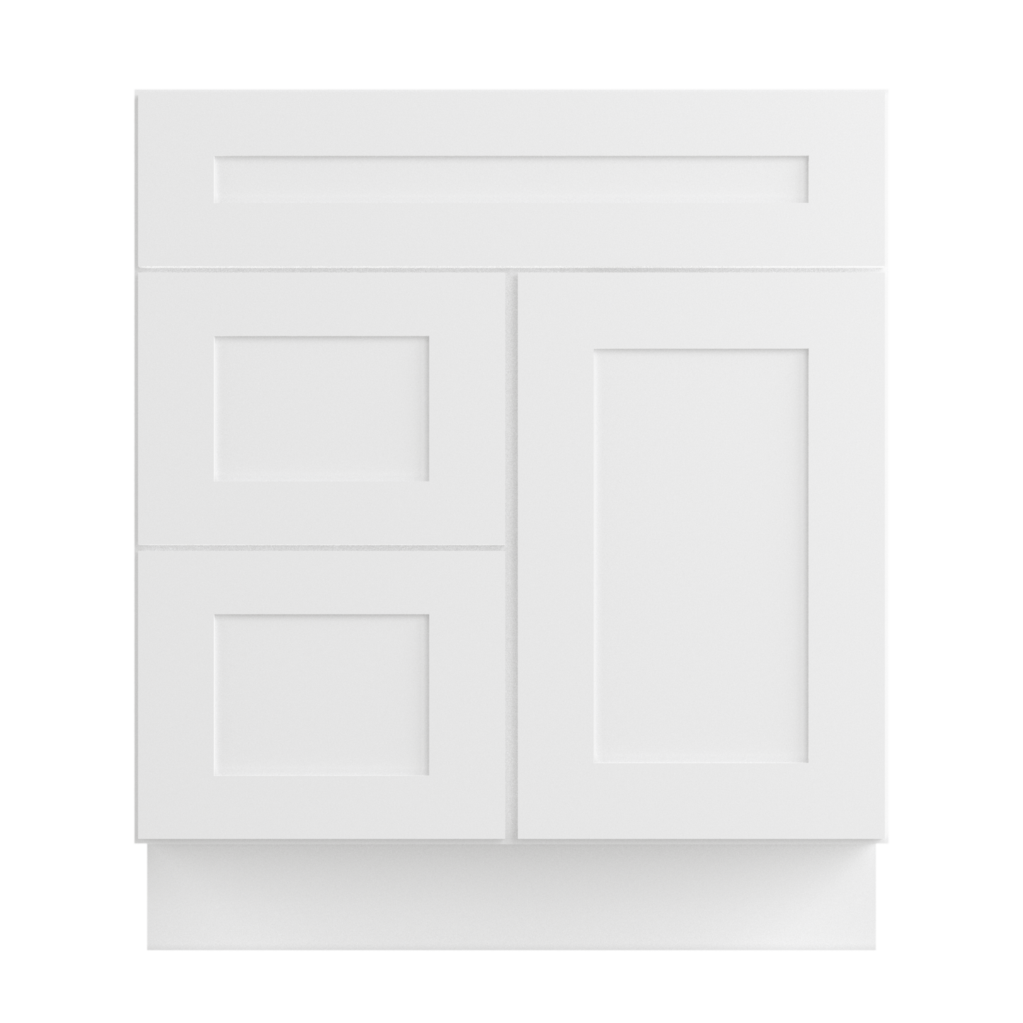 30 W x 21 D x 34.5 H Vanity Sink Base Cabinet with Left Drawers - Alpina White - Bathroom Vanities