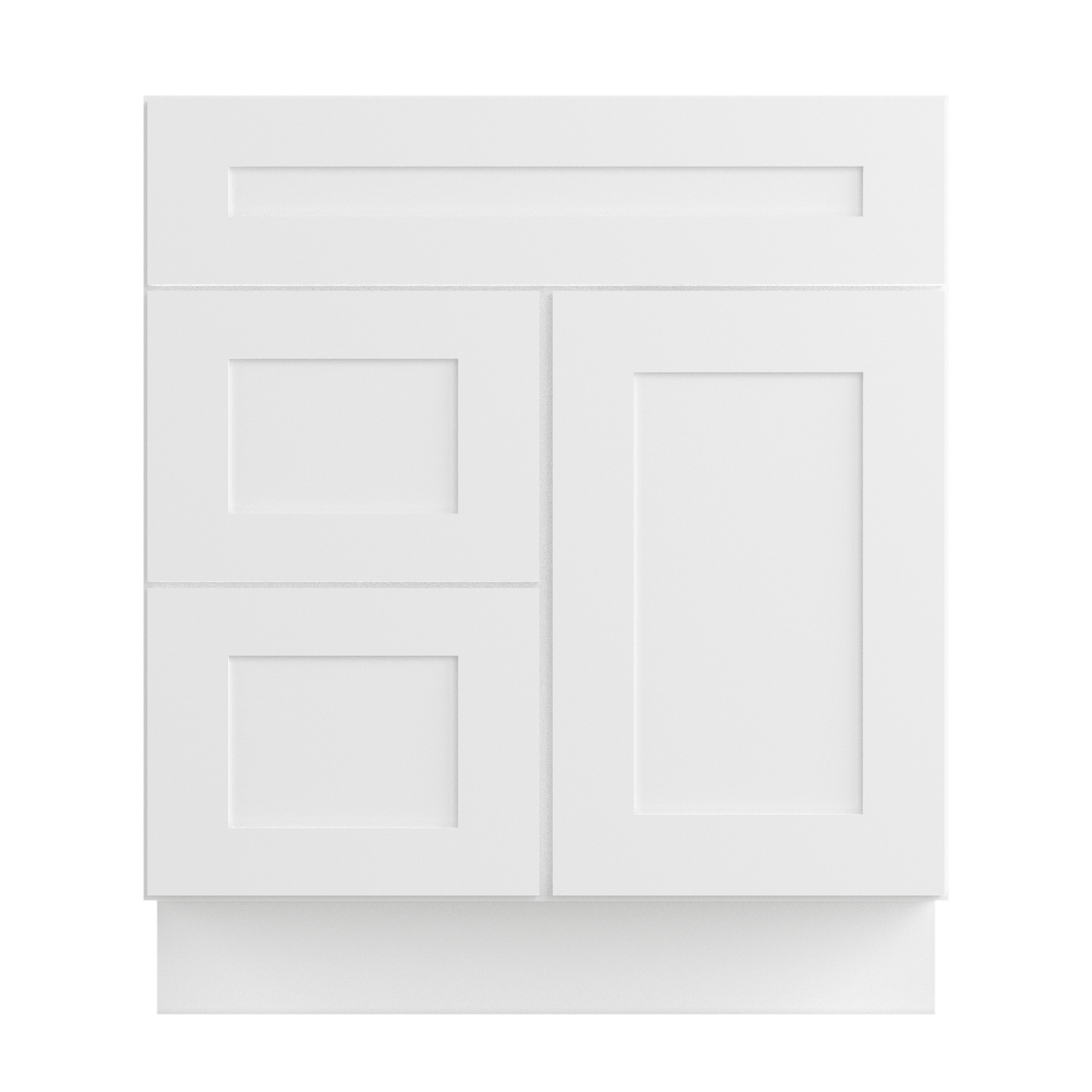 30 W x 21 D x 34.5 H Vanity Sink Base Cabinet with Left Drawers - Alpina White - Bathroom Vanities