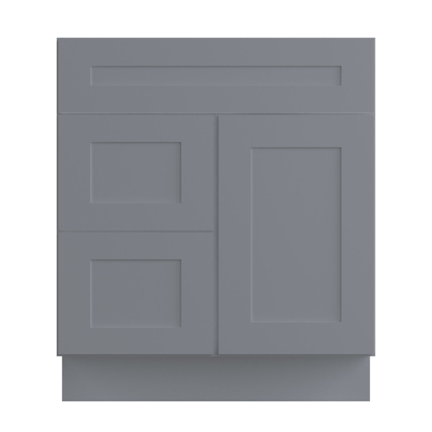 30 W x 21 D x 34.5 H Vanity Sink Base Cabinet with Right Drawers - Colonial Gray - Bathroom Vanities