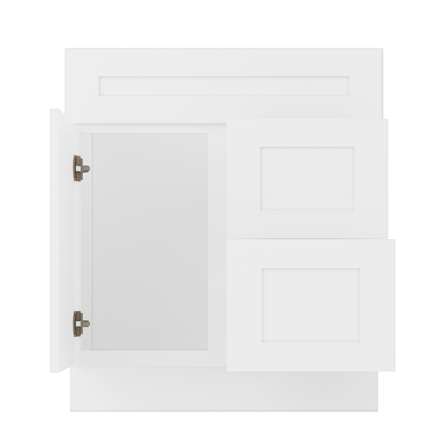 30 W x 21 D x 34.5 H Vanity Sink Base Cabinet with Right Drawers - Alpina White - Bathroom Vanities