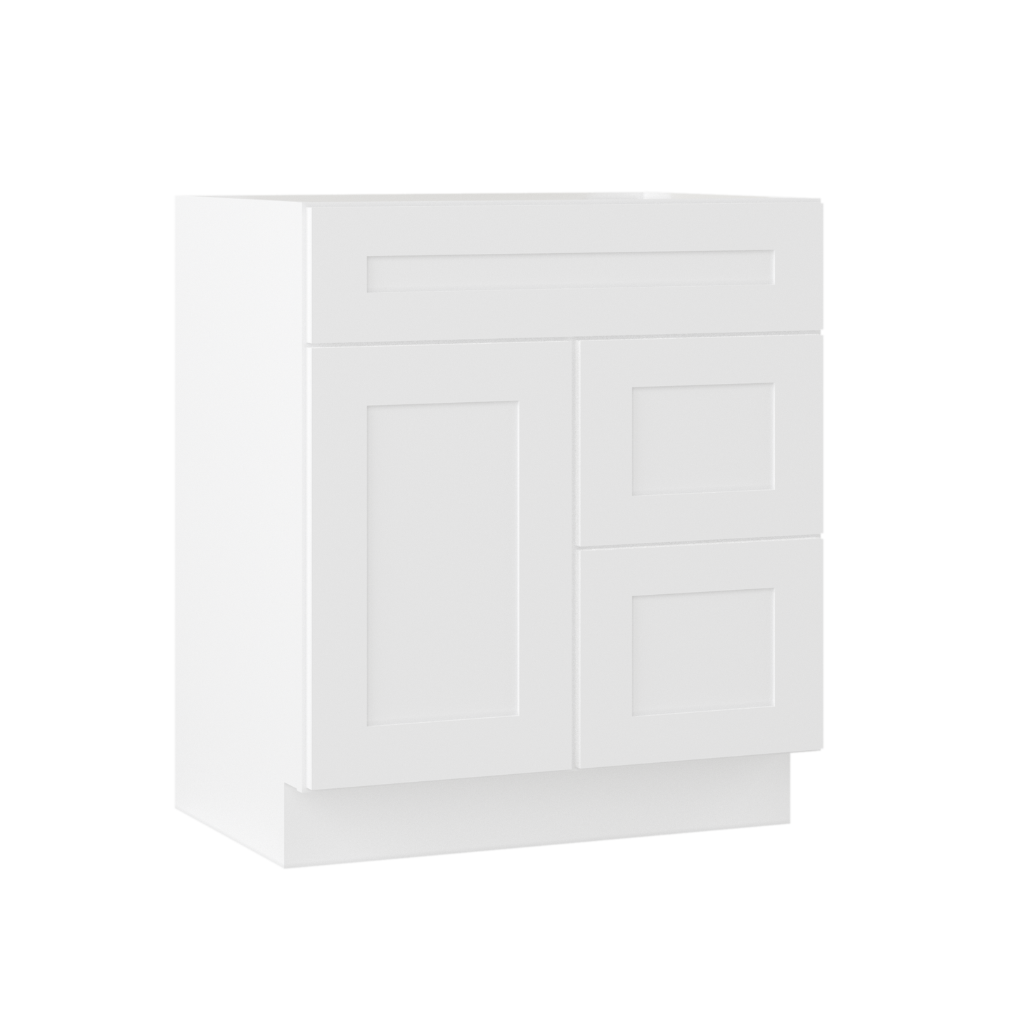 30 W x 21 D x 34.5 H Vanity Sink Base Cabinet with Right Drawers - Alpina White - Bathroom Vanities