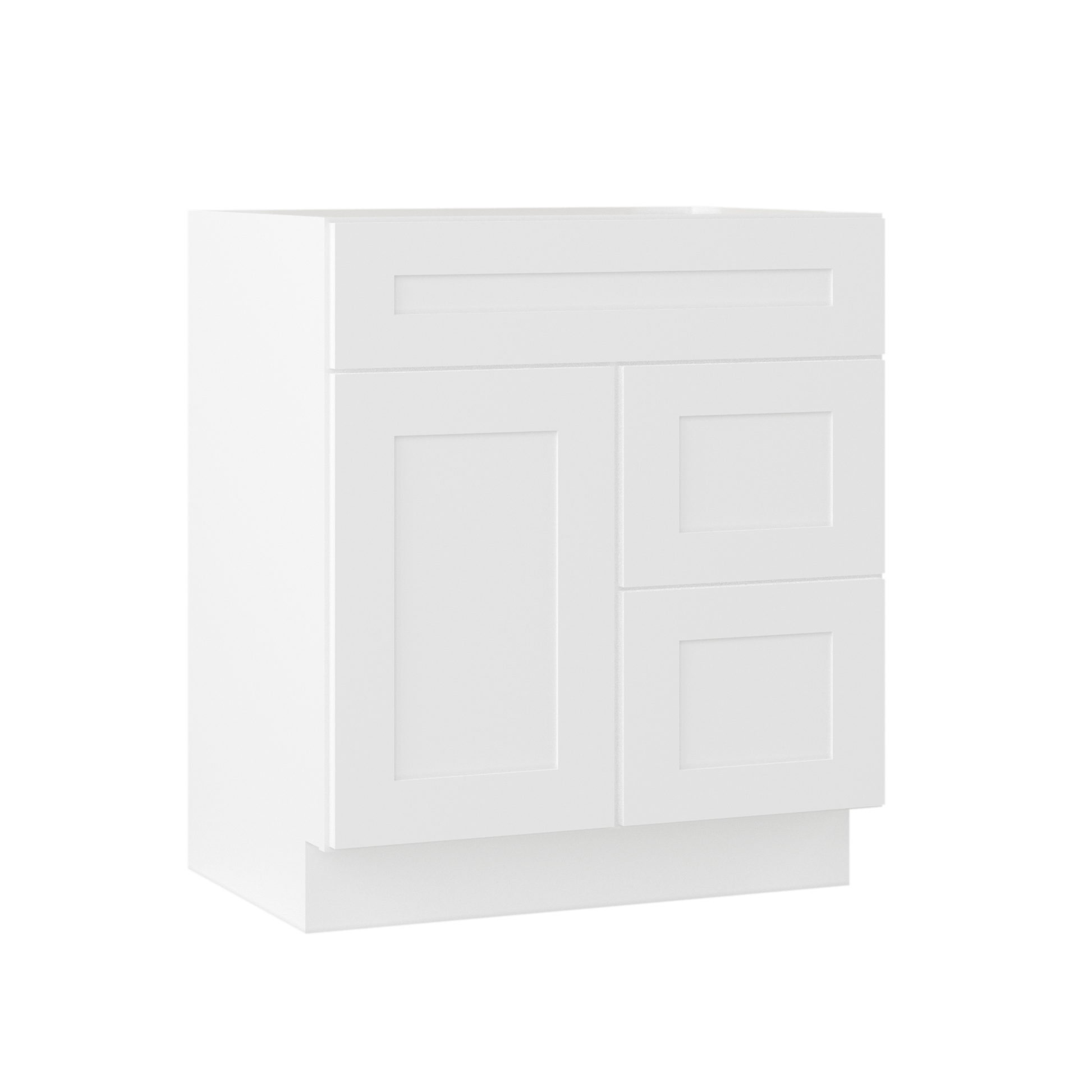 30 W x 21 D x 34.5 H Vanity Sink Base Cabinet with Right Drawers - Alpina White - Bathroom Vanities